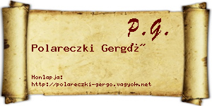 Polareczki Gergő névjegykártya